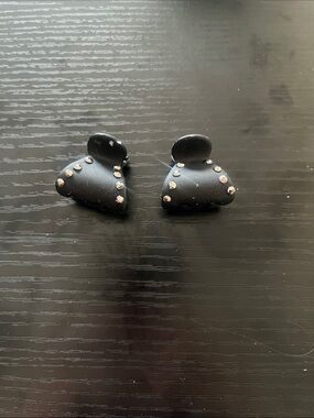 Black Rhinestone Mini Claw Hair Clips – Set of 2